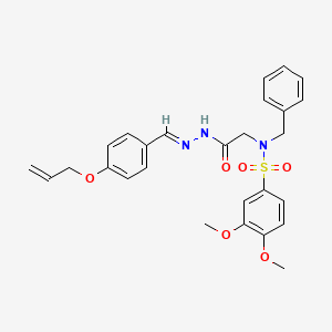 (E)-N-(2-(2-(4-(allyloxy)benzylidene)hydrazinyl)-2-oxoethyl)-N-benzyl-3,4-dimethoxybenzenesulfonamide