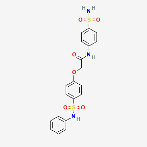 2-[4-(Phenylsulfamoyl)phenoxy]-N-(4-sulfamoylphenyl)acetamide