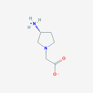 2-[(3R)-3-azaniumylpyrrolidin-1-yl]acetate