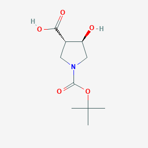 molecular formula C10H17NO5 B7721252 trans-1-[(Tert-butoxy)carbonyl]-4-hydroxypyrrolidine-3-carboxylic acid 