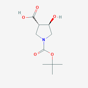 molecular formula C10H17NO5 B7721252 Rel-(3S,4R)-1-(tert-butoxycarbonyl)-4-hydroxypyrrolidine-3-carboxylic acid 