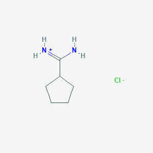 molecular formula C6H13ClN2 B7721262 [Amino(cyclopentyl)methylidene]azanium;chloride 