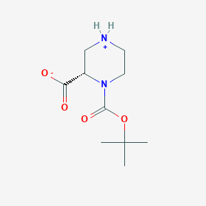 (2S)-1-[(2-methylpropan-2-yl)oxycarbonyl]piperazin-4-ium-2-carboxylate