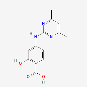 molecular formula C13H13N3O3 B7722044 4-[(4,6-Dimethylpyrimidin-2-yl)amino]-2-hydroxybenzoic acid 