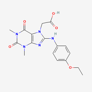 2-[8-(4-Ethoxyanilino)-1,3-dimethyl-2,6-dioxopurin-7-yl]acetic acid
