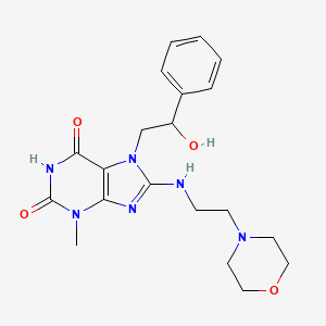 6-hydroxy-7-(2-hydroxy-2-phenylethyl)-3-methyl-8-{[2-(morpholin-4-yl)ethyl]amino}-3,7-dihydro-2H-purin-2-one