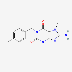8-Amino-3,7-dimethyl-1-[(4-methylphenyl)methyl]purine-2,6-dione