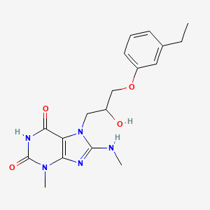 7-[3-(3-Ethylphenoxy)-2-hydroxypropyl]-3-methyl-8-(methylamino)purine-2,6-dione