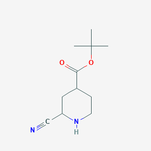molecular formula C11H18N2O2 B7722261 Tert-butyl 2-cyanopiperidine-4-carboxylate 