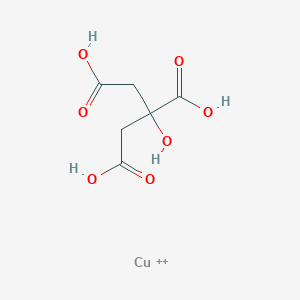 molecular formula C12H10Cu3O14 B077223 1,2,3-Propanetricarboxylic acid, 2-hydroxy-, copper salt CAS No. 10402-15-0