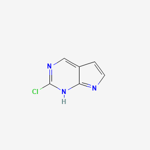 molecular formula C6H4ClN3 B7722493 2-chloro-1H-pyrrolo[2,3-d]pyrimidine 