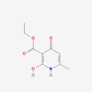 molecular formula C9H11NO4 B7722508 ethyl 2-hydroxy-6-methyl-4-oxo-1H-pyridine-3-carboxylate 