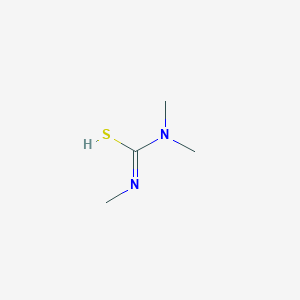 molecular formula C4H10N2S B7722556 N,N,N'-trimethylcarbamimidothioic acid 