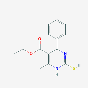 molecular formula C14H16N2O2S B7722614 ethyl 6-methyl-4-phenyl-2-sulfanyl-1,4-dihydropyrimidine-5-carboxylate 