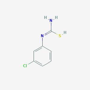molecular formula C7H7ClN2S B7722670 N'-(3-chlorophenyl)carbamimidothioic acid 