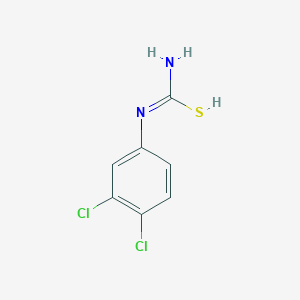 molecular formula C7H6Cl2N2S B7722678 N'-(3,4-dichlorophenyl)carbamimidothioic acid 