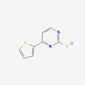 molecular formula C8H6N2S2 B7722841 4-thiophen-2-ylpyrimidine-2-thiol 