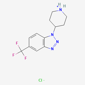 1-Piperidin-1-ium-4-yl-5-(trifluoromethyl)benzotriazole;chloride