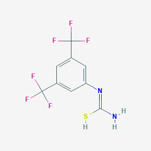 molecular formula C9H6F6N2S B7723099 N'-[3,5-bis(trifluoromethyl)phenyl]carbamimidothioic acid 