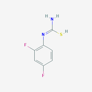 molecular formula C7H6F2N2S B7723138 N'-(2,4-difluorophenyl)carbamimidothioic acid 