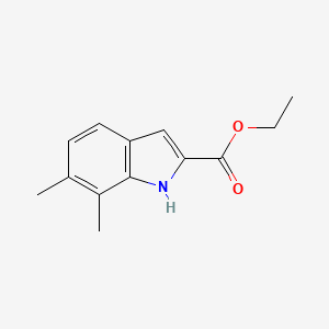 molecular formula C13H15NO2 B7723196 ethyl 6,7-dimethyl-1H-indole-2-carboxylate 