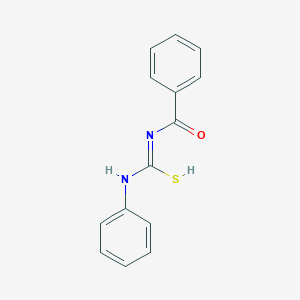 molecular formula C14H12N2OS B7723550 N'-benzoyl-N-phenylcarbamimidothioic acid 