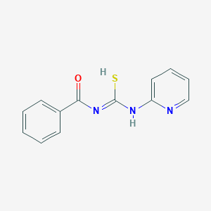 molecular formula C13H11N3OS B7723552 N'-benzoyl-N-pyridin-2-ylcarbamimidothioic acid 