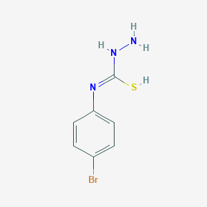 molecular formula C7H8BrN3S B7723684 N-amino-N'-(4-bromophenyl)carbamimidothioic acid 