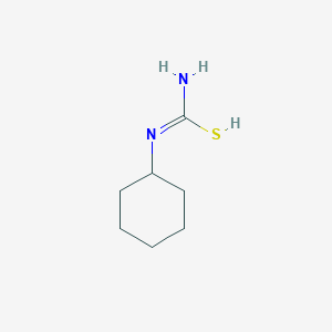 molecular formula C7H14N2S B7723963 N'-cyclohexylcarbamimidothioic acid 