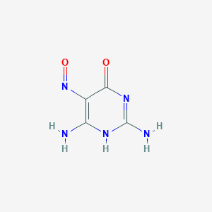 molecular formula C4H5N5O2 B7723974 2,6-diamino-5-nitroso-1H-pyrimidin-4-one 