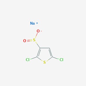 molecular formula C4HCl2NaO2S2 B7724079 sodium;2,5-dichlorothiophene-3-sulfinate 