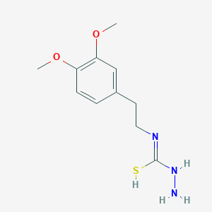molecular formula C11H17N3O2S B7724239 N-amino-N'-[2-(3,4-dimethoxyphenyl)ethyl]carbamimidothioic acid 