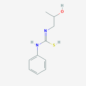 molecular formula C10H14N2OS B7724381 N'-(2-hydroxypropyl)-N-phenylcarbamimidothioic acid 