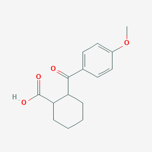 molecular formula C15H18O4 B7724442 trans-2-(4-methoxybenzoyl)cyclohexane-1-carboxylic acid CAS No. 6966-15-0