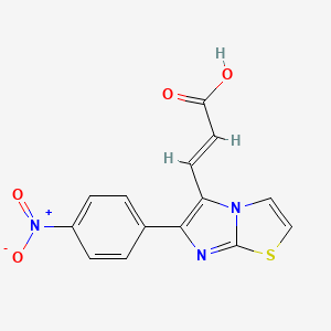 3-[6-(4-Nitrophenyl)imidazo[2,1-b]thiazol-5-yl]acrylic acid