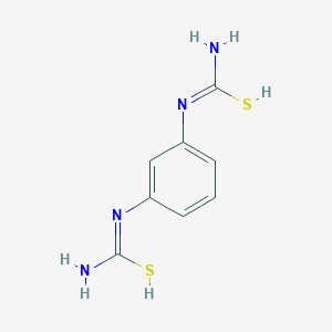 molecular formula C8H10N4S2 B7724531 N'-[3-[[amino(sulfanyl)methylidene]amino]phenyl]carbamimidothioic acid 