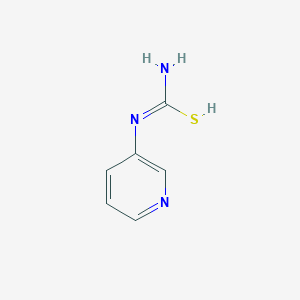 molecular formula C6H7N3S B7724640 N'-pyridin-3-ylcarbamimidothioic acid 
