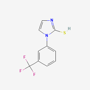 molecular formula C10H7F3N2S B7724761 1-[3-(trifluoromethyl)phenyl]imidazole-2-thiol 