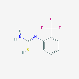 molecular formula C8H7F3N2S B7724766 N'-[2-(trifluoromethyl)phenyl]carbamimidothioic acid 