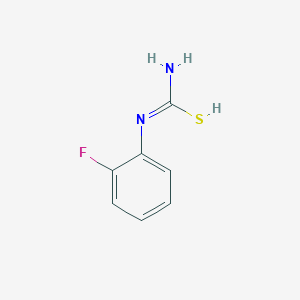 molecular formula C7H7FN2S B7724785 N'-(2-fluorophenyl)carbamimidothioic acid 