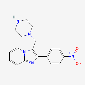2-(4-Nitrophenyl)-3-(piperazin-1-ylmethyl)imidazo[1,2-a]pyridine