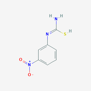 molecular formula C7H7N3O2S B7724922 N'-(3-nitrophenyl)carbamimidothioic acid 