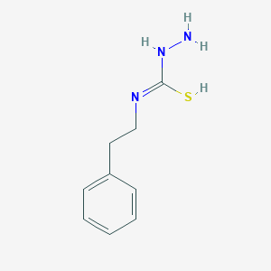 molecular formula C9H13N3S B7724955 N-amino-N'-(2-phenylethyl)carbamimidothioic acid 