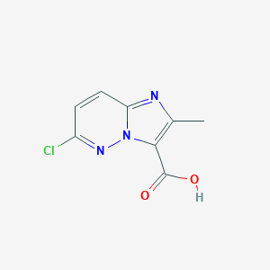 molecular formula C8H6ClN3O2 B077250 6-氯-2-甲基咪唑并[1,2-b]哒嗪-3-羧酸 CAS No. 14714-22-8