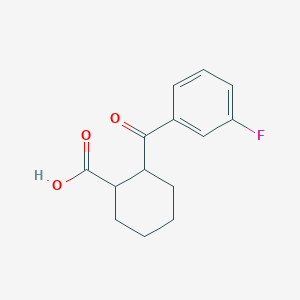 molecular formula C14H15FO3 B7725000 2-(3-Fluoro-benzoyl)-cyclohexanecarboxylic acid 