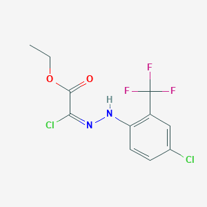 Ethyl 2-chloro-2-{2-[4-chloro-2-(trifluoromethyl)phenyl]hydrazono}acetate