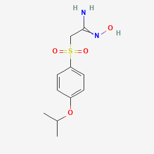 molecular formula C11H16N2O4S B7725113 n-Hydroxy-2-(4-isopropoxybenzenesulfonyl)acetamidine 