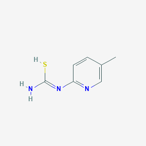 molecular formula C7H9N3S B7725474 N'-(5-methylpyridin-2-yl)carbamimidothioic acid 