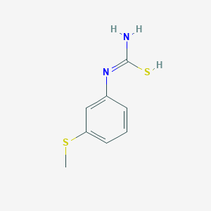 molecular formula C8H10N2S2 B7725506 N'-(3-methylsulfanylphenyl)carbamimidothioic acid 