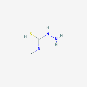molecular formula C2H7N3S B7725508 N-amino-N'-methylcarbamimidothioic acid 